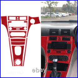 Red Carbon Fiber Interior Full Kits Trim Set For Mercedes C-Class W203