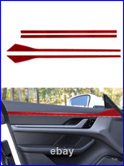 Red Carbon Fiber Interior Full Set Cover Trim For Porsche Taycan 2019-2022 Red Carbon Fiber Interior Full Set Cover Trim For Porsche Taycan 2019-2022