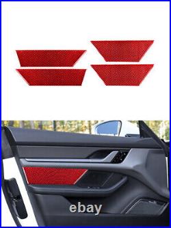 Red Carbon Fiber Interior Full Set Cover Trim For Porsche Taycan 2019-2022 Red Carbon Fiber Interior Full Set Cover Trim For Porsche Taycan 2019-2022