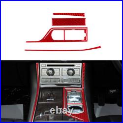 Red Carbon Fiber Interior Full Set Cover Trim Kit For Jaguar XF 2009-2011