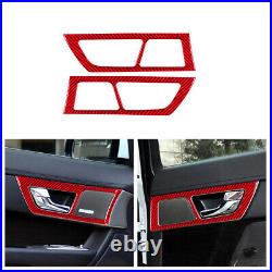 Red Carbon Fiber Interior Full Set Cover Trim Kit For Jaguar XF 2009-2011