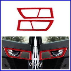 Red Carbon Fiber Interior Full Set Cover Trim Kit For Jaguar XF 2009-2011