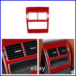 Red Carbon Fiber Interior Full Set Cover Trim Kit For Jaguar XF 2009-2011