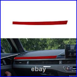 Red Carbon Fiber Interior Full Set Trim Cover Sticker For Audi A6 2012-2018