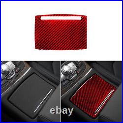 Red Carbon Fiber Interior Full Set Trim Cover Sticker For Audi A6 2012-2018