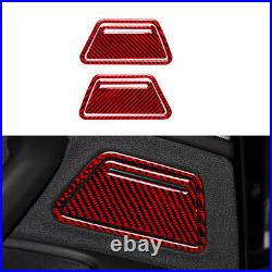 Red Carbon Fiber Interior Full Set Trim Cover Sticker For Audi A6 2012-2018