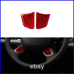 Red Carbon Fiber Interior Full Set Trim Cover Sticker For Audi A6 2012-2018