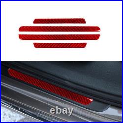 Red Carbon Fiber Interior Full Set Trim Cover Sticker For Audi A6 2012-2018