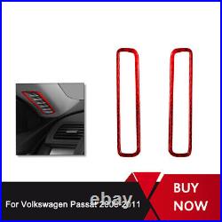 Red Carbon Fiber Interior Full Set Trim Sticker For VW Passat 2006-2010