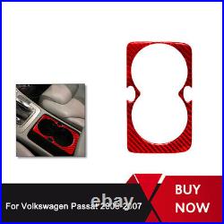 Red Carbon Fiber Interior Full Set Trim Sticker For VW Passat 2006-2010