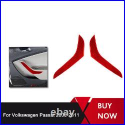 Red Carbon Fiber Interior Full Set Trim Sticker For VW Passat 2006-2010