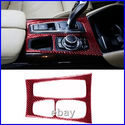 Red Carbon Fiber Whole Interior Cover Sticker Fit For BMW X5 E70 X6 E71 08-13