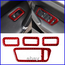 Red Carbon Fiber full Kits Interior Trim For VW Golf 2014-19