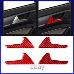 Red Carbon Fiber full Kits Interior Trim For VW Golf 2014-19