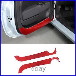 Red Carbon Interior Door Panel Trim Sticker For Fiat 500 Abarth 595 695 2011-19