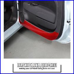 Red Carbon Interior Door Panel Trim Sticker For Fiat 500 Abarth 595 695 2011-19