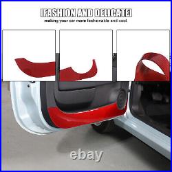 Red Carbon Interior Door Panel Trim Sticker For Fiat 500 Abarth 595 695 2011-19