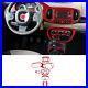 Red For Fiat 500L Carbon Fiber Interior Central Console Panel Cover Trim RHD