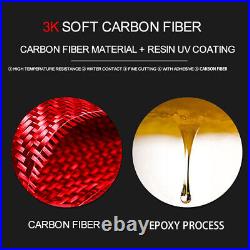 Red For Fiat 500L Carbon Fiber Interior Central Console Panel Cover Trim RHD