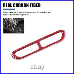 Red Real Carbon Fiber Center Console Air Vent Panel Trim For Lotus EMIRA 2021-25