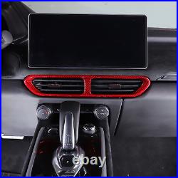 Red Real Carbon Fiber Center Console Air Vent Panel Trim For Lotus EMIRA 2021-25