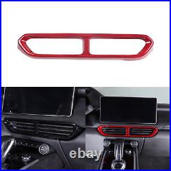 Red Real Carbon Fiber Center Console Air Vent Panel Trim For Lotus EMIRA 2021-25