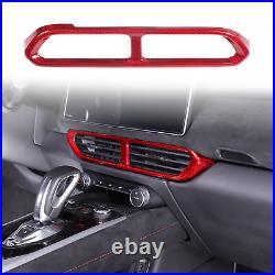 Red Real Carbon Fiber Center Console Air Vent Panel Trim For Lotus EMIRA 2021-25