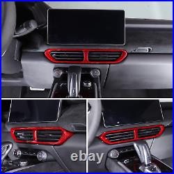 Red Real Carbon Fiber Center Console Air Vent Panel Trim For Lotus EMIRA 2021-25