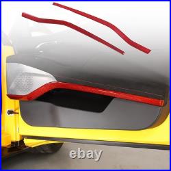 Red Real Carbon Fiber Interior Inner Door Panel Trim For Lotus Emira 2021-2023