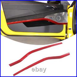 Red Real Carbon Fiber Interior Inner Door Panel Trim For Lotus Emira 2021-2023