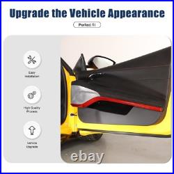 Red Real Carbon Fiber Interior Inner Door Panel Trim For Lotus Emira 2021-2023