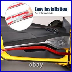 Red Real Carbon Fiber Interior Inner Door Panel Trim For Lotus Emira 2021-2023