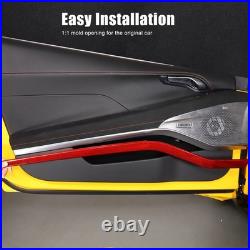 Red Real Carbon Fiber Interior Inner Door Panel Trim For Lotus Emira 2021-2023