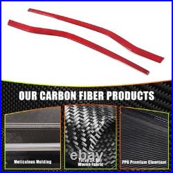 Red Real Carbon Fiber Interior Inner Door Panel Trim For Lotus Emira 2021-2023