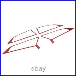 Red Soft Carbon Fiber Interior Door Handle Frame Trim For BMW X1 X2 2023-2024