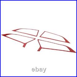 Red Soft Carbon Fiber Interior Door Handle Frame Trim For BMW X1 X2 2023-2024