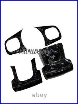 Series 4 Abarth 500 595 Steering Wheel Trims Covers Genuine Forged Carbon Fibre
