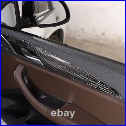 Soft Real Carbon fiber Interior Door Panel Trim Sticker For BMW X3 2018-2022