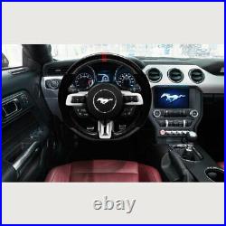 Steering Wheel Alcantara Hydro Dip Carbon Fiber Red Stitch 15-17 Ford Mustang GT