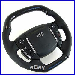 Steering Wheel Black Carbon Fibre fiber Range Rover SPORT 2010 interior flat top