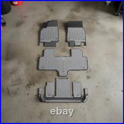 TPE Vehicle Mat Kit Non-Slip Carbon Fiber Pattern Interior Mats 3D Molded