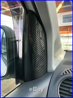 VW Volkswagen Caddy 2011-2015 Interior Door Mirror Trim Genuine Carbon Fibre