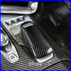 Vehicle Gear Shift Knob Shifter Lever Decor Cover, Car Interior Carbon Fiber