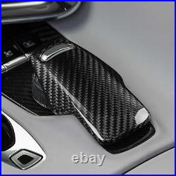 Vehicle Gear Shift Knob Shifter Lever Decor Cover, Car Interior Carbon Fiber